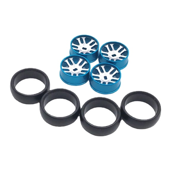 LeeQinersw RC Car Tires Tire Skin 1/28 Modified Vehicles Model Wheel for Wltoys K979 Mini-Q Blue