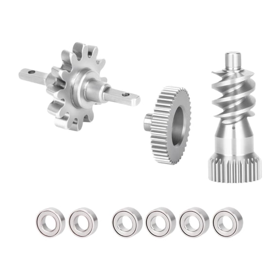 LeeQinersw RC Car Transmission Gearbox Gear Set Easy to Install Metal Component Portable DIY Modified RC Car Crawler Part for 1/30 SCX30
