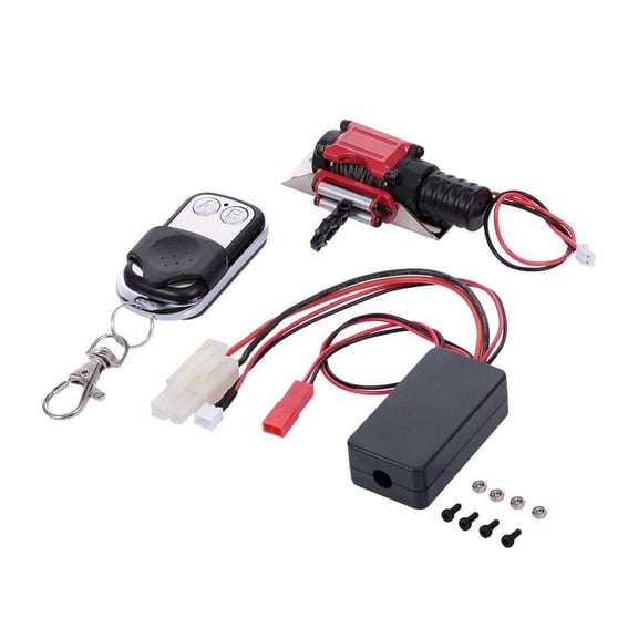 LeeQinersw RC Crawler Automatic Simulated Winch with Remote for 1/8 & 1/10 RC Hobby Model