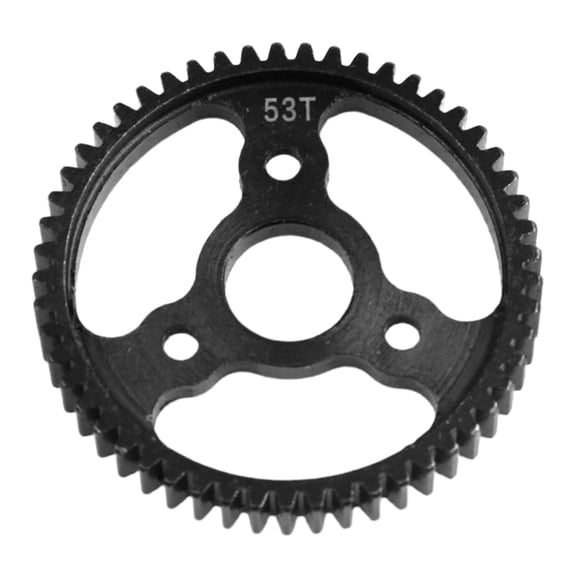 LeeQinersw RC Steel Spur Gear 1/10 Upgrade Transmission Gear for Rustler 4x4 RC Trucks Accs 53T