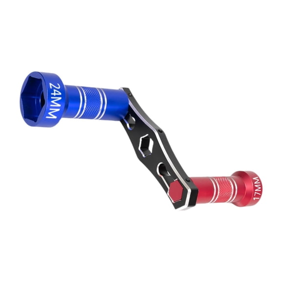 LeeQinersw RC Wheel Wrench Spanner Repair Tool 17mm & 24mm Replacements for 1:8 1: 10 Scale Trucks RC Hobby Car Model DIY Accessory Red Blue
