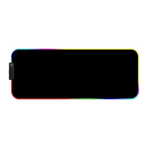 LeeQinersw RGB LED Gaming Mouse Pad Glowing Mice Pad for PC Laptop Black Waterproof