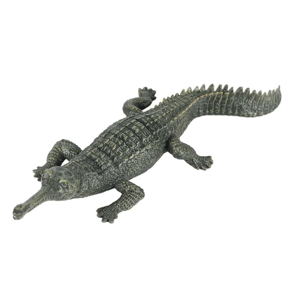 LeeQinersw Realistic Crocodile Figurines Desktop Decoration Alligator Figurines Eduactional Bronze