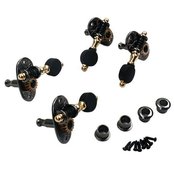 LeeQinersw Replacement Ukulele 2R2L Tuning Pegs Tuners Machine Heads for Cigar Box Guitars