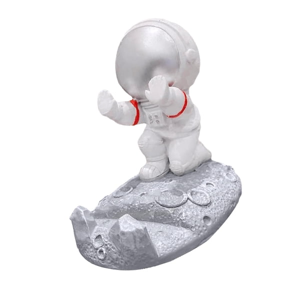 LeeQinersw Resin Astronauts Ornaments Stand Bracket Figurine Crafts 3D Cartoon Handmade for silver