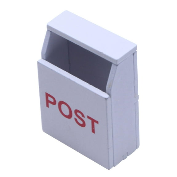 LeeQinersw Retro Style Dollhouse Miniature Mailbox Pretend Playing Toy Simulation 1/12 Wood