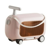 LeeQinersw Ride on Suitcase Childrens Suitcase Compact Travel Rideable Lightweight Luggage Pink