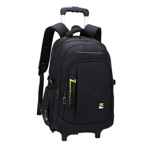 LeeQinersw Rolling Backpack Computer Bag Portable Multifunctional Large Capacity Adjustable Yellow 2 Small Wheel