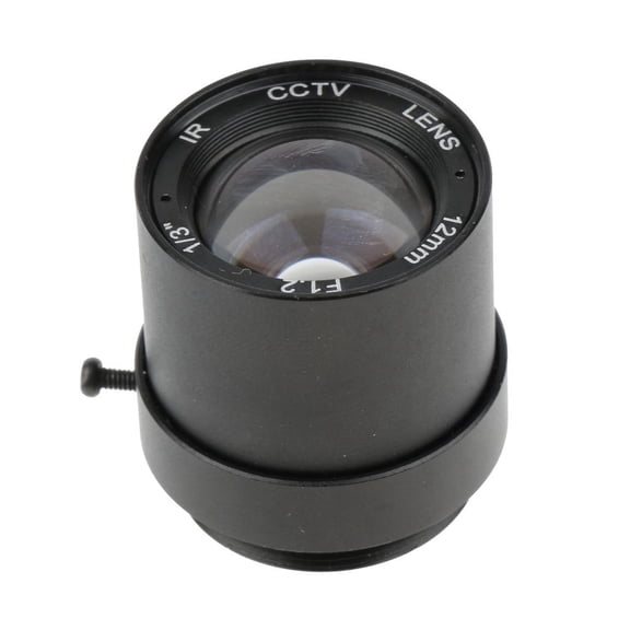 LeeQinersw Security IP Camera 12mm .2 Fixed Iris CCTV Lens CS Mount Format 1/3'' (Black)