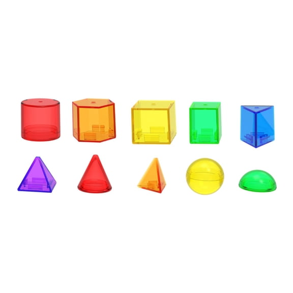 LeeQinersw Semitransparent Pattern Blocks Boys Girls Educational School Colorful Solids Geometric