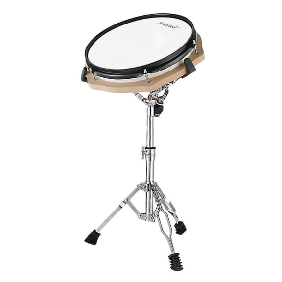 LeeQinersw Silent Drum Practice Training Pad with Snare Drum Stand 12in Drum Learning Tool