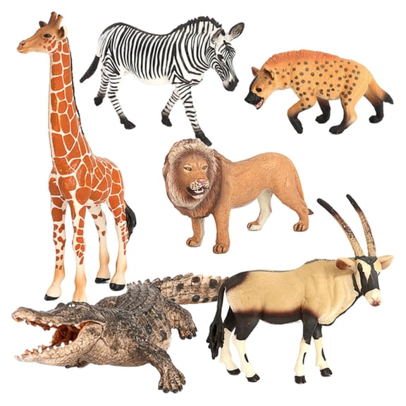 LeeQinersw Simulated Wild Animal Model Learning Decor Gift Giraffe Educational Desktop Lion