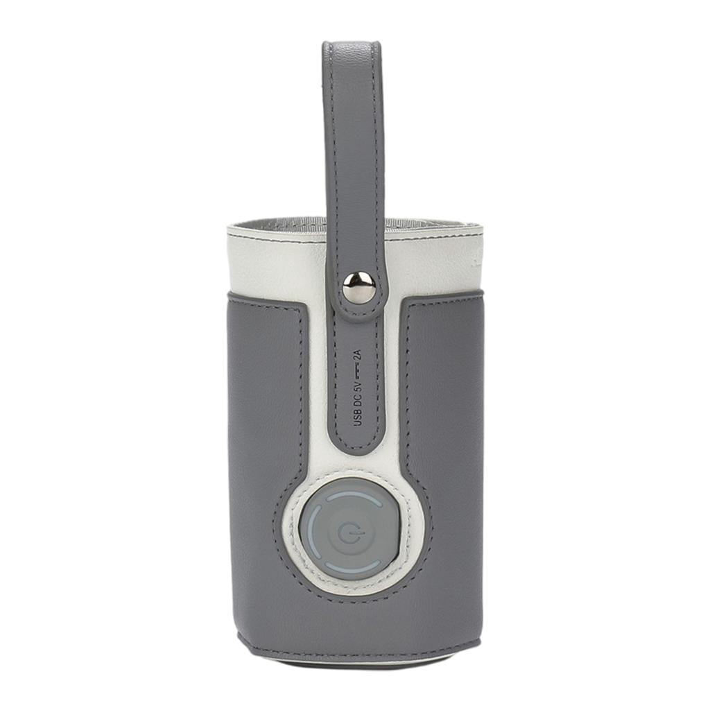 LeeQinersw Smart Baby Bottle Warmer 3 Temperature Thermostat Constant Heating USB Baby Bottle Cooler Milk Warmer for Walk Home Shopping Infant Newborn dark gray