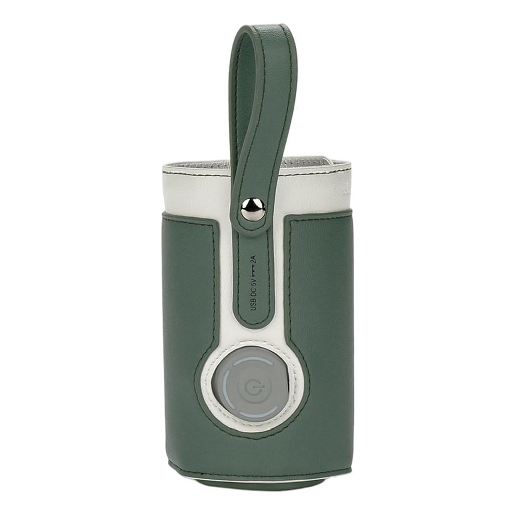 LeeQinersw Smart Baby Bottle Warmer 3 Temperature Thermostat Constant Heating USB Baby Bottle Cooler Milk Warmer for Walk Home Shopping Infant Newborn green