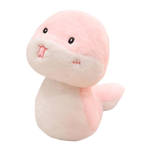 LeeQinersw Snake Plush Toy Lifelike Plush Snake Collection Statue Snake Doll Toy Soft Snake Pink 38cm
