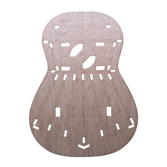 LeeQinersw Solid Classical Guitar Body Layout Templates for Torres 1 (Wood) for Luthier,