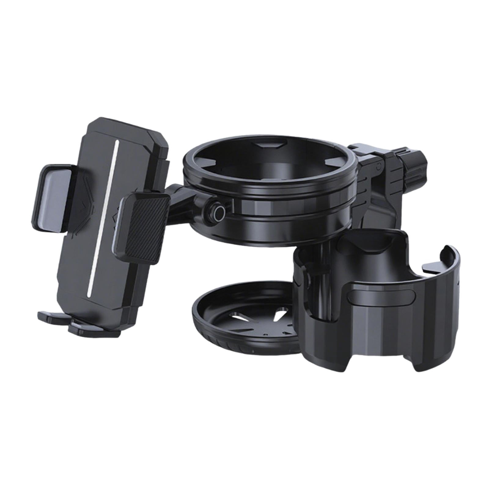 LeeQinersw Stroller Cup Holder Gift with Adjustable Phone Mount for Bicycle Walker Bike Black