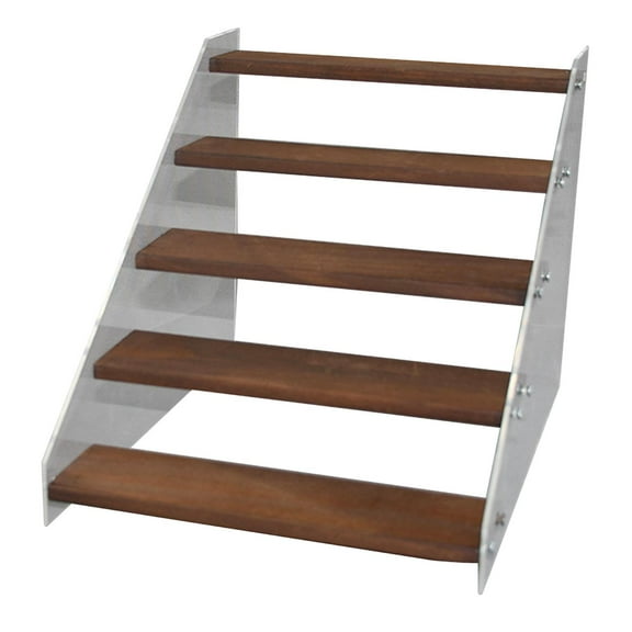LeeQinersw Tabletop Acrylic Wood Display Stand Risers Shelf Length 20cm for Displaying Toy 5 Layer