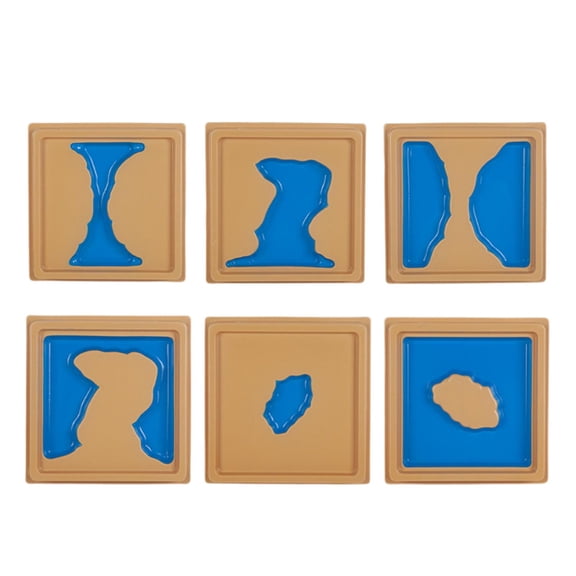 LeeQinersw Terrain Model Geographical Terrains Learning Toys Educational Toys Activity Toy 22x22x4cm 6pcs