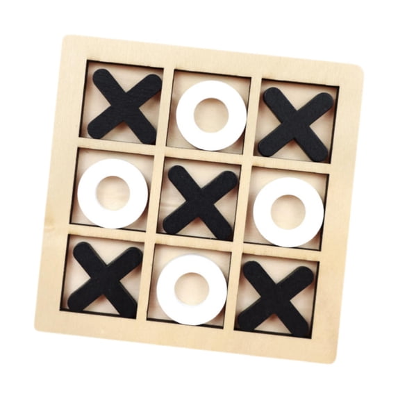 LeeQinersw Tic TAC Toe Board Game Strategy Board Games Coffee Table Game for Outdoor Indoor black and white