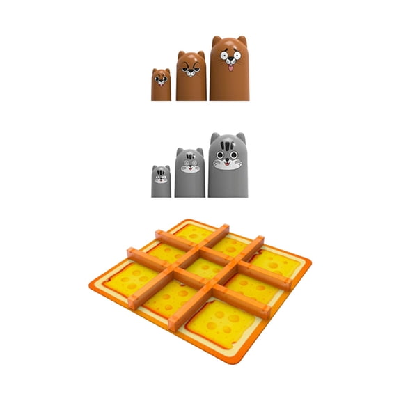 LeeQinersw Tic TAC Toe Decorative Coffee Table Game Decor Party Favors Early Education Toys