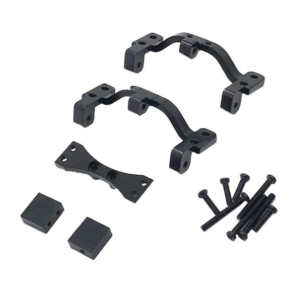 LeeQinersw Tie Rod Mount Axle Up Servo Bracket Set for WPL C14 C24 RC Car Vehicle Black