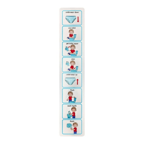 LeeQinersw Toilet Training Chart Potty Chart Visual Schedule for Kids Learning Material for