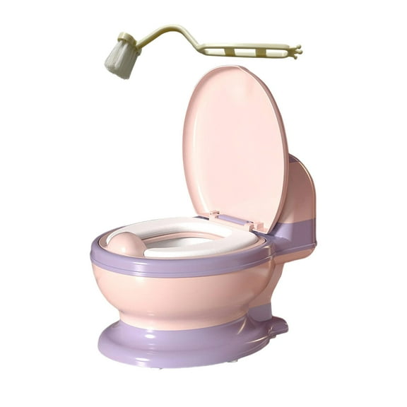 LeeQinersw Toilet Training Potty Real Feel Potty Non Slip with Spilling Guard Easy to Clean PVC Seat Ring Pink
