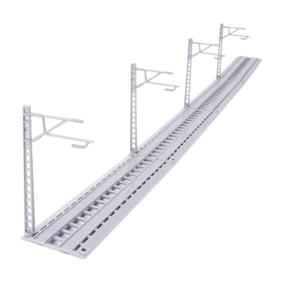LeeQinersw Train Set Accessories Railway Platform Scene Toy Freely Matching Plastic Flyover 4-section Tracks