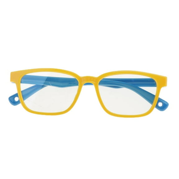 LeeQinersw Trendy Anti-blue Light Silicone Eyeglass Children Yellow Frame UV Protection