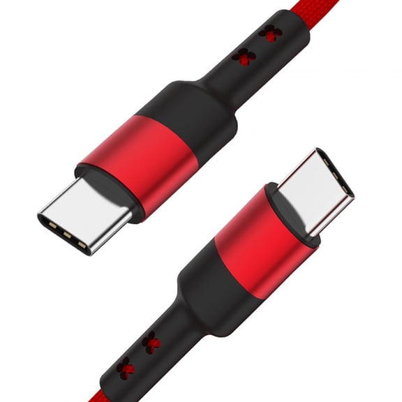 LeeQinersw USB C to USB C Data Cable Fast Charging Cable Professional 3.8mm Od for Notebook 50cm Red