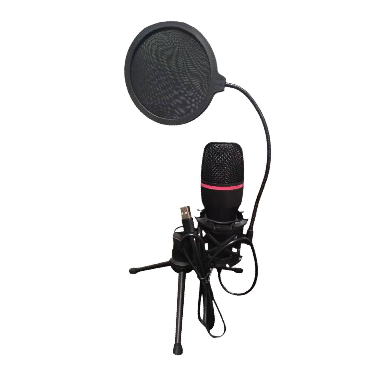 LeeQinersw USB Microphone Desktop Microphone with Shock Mount Studio Mic PC Gaming Mic with