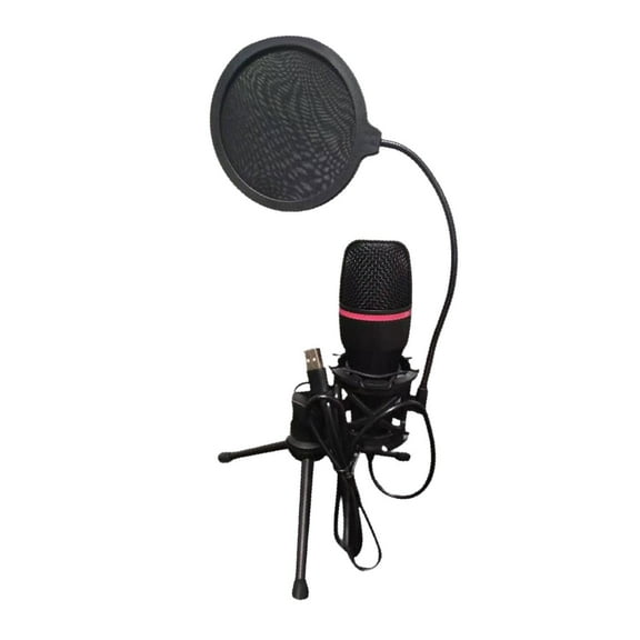 LeeQinersw USB Microphone Desktop Microphone with Shock Mount Studio Mic PC Gaming Mic with