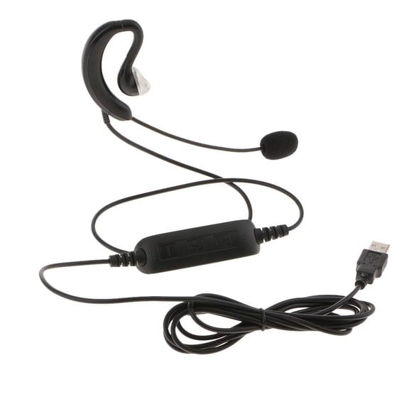 LeeQinersw USB Monaural Headset, Hands-Free Call Center Headphone with Volume Mute for Desk