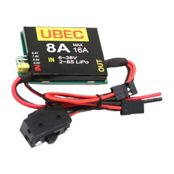LeeQinersw Ubec Module 4 Gears 5.2V/6.0V/7.4V/8.4V Replacement Parts RC Power Supply Module 8A