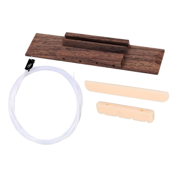 LeeQinersw Ukulele Bridge Strings Set High Performance Wooden Bridge Easy Installation