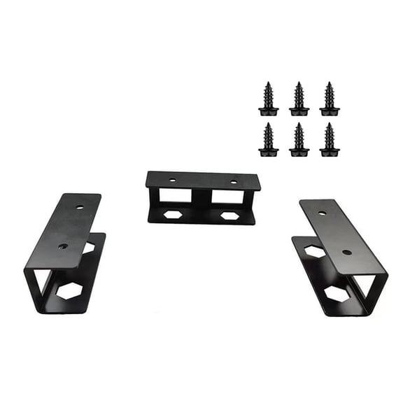 LeeQinersw Under Desk Laptop Mount, Brackets Metal Contains Screws Add on Under Table Black