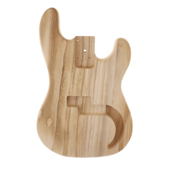 LeeQinersw Unfinished Electric Bass Body Solid Maple Wood Blank Bass Body Barrel for PB Guitars DIY Parts