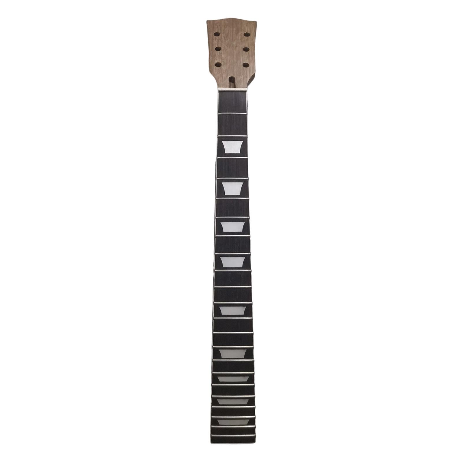 LeeQinersw Unfinished Electric Guitar Neck DIY for LP Guitars Parts Replace 22 Frets, Tilted Fret Ends and Rolled of Guitar Neck Give smooth
