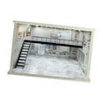 thumbnail image 1 of LeeQinersw Vehicle Model Display Case 1/64 1/36 1/32 Scale Dustproof Tabletop Decor Diorama Gray Left staircase, 1 of 9