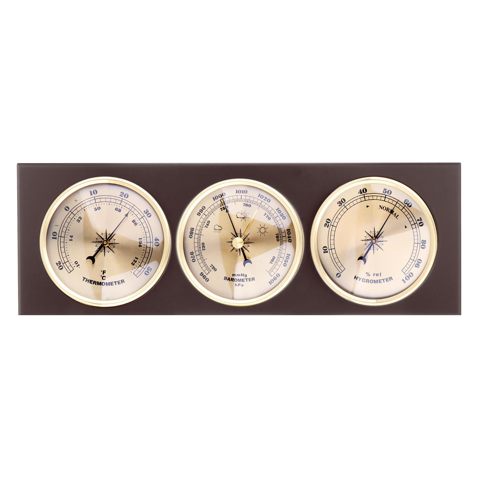LeeQinersw Wall Mount Home Analog Weather Station Barometer Thermometer Hygrometer for Home