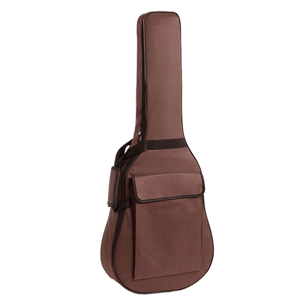 LeeQinersw Waterproof Guitar Case Double Strap Padded Black Guitar Case Backpack Shoulder Strap Classical Guitar Bag 36-38inch Coffee