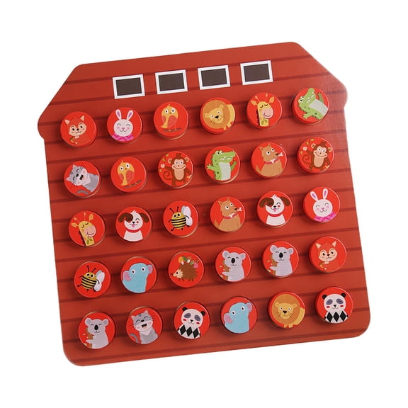 LeeQinersw Wood Chess Board Game Memory Board Game Classic Strategy Game Brain Teaser Toys Animal