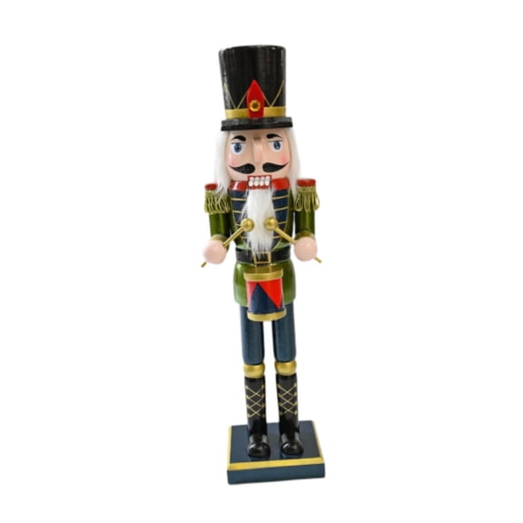 LeeQinersw Wood Nutcracker Figure Christmas Decoration Xmas Traditional Nutcracker Ornament Green Clothes