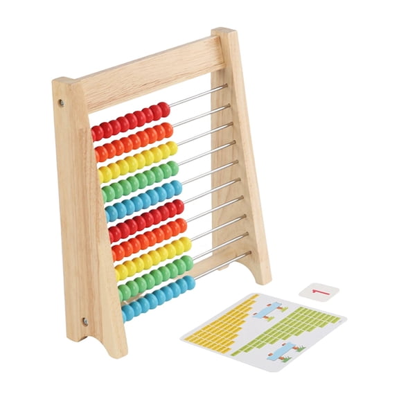 LeeQinersw Wooden Abacus Toy Learning Number Abacus with 100 Beads Development Educational