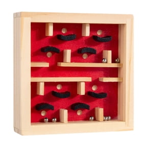 LeeQinersw Wooden Labyrinth Board Game Activity Board Develop Fine Motor Skills Educational Red
