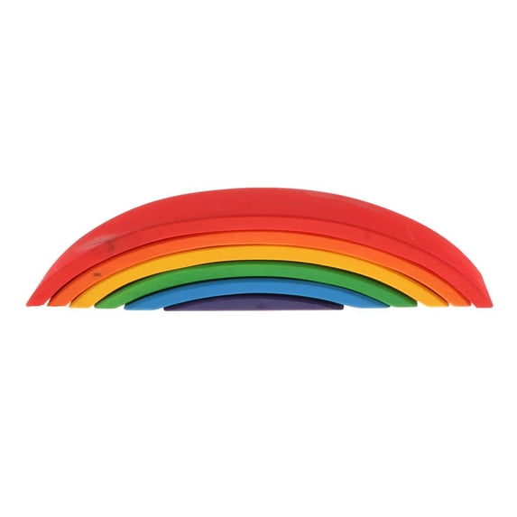LeeQinersw Wooden Rainbow Blocks Building Blocks Stacking Construction Toy For Toddlers