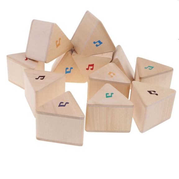 LeeQinersw Wooden Triangle Rattle Blocks Sound Memory Game Kids Early Educational Toy