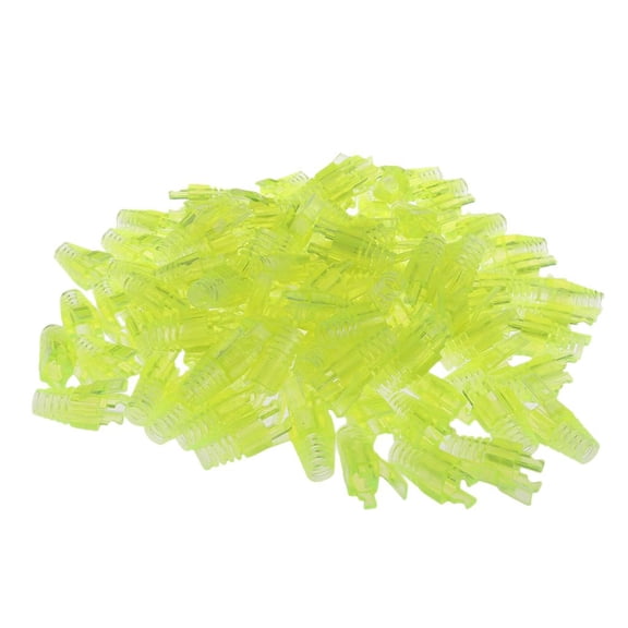 LeeQinersw Yellow 100pk 6mm Network LAN Ethernet Boots Cable Connector Plug Cover
