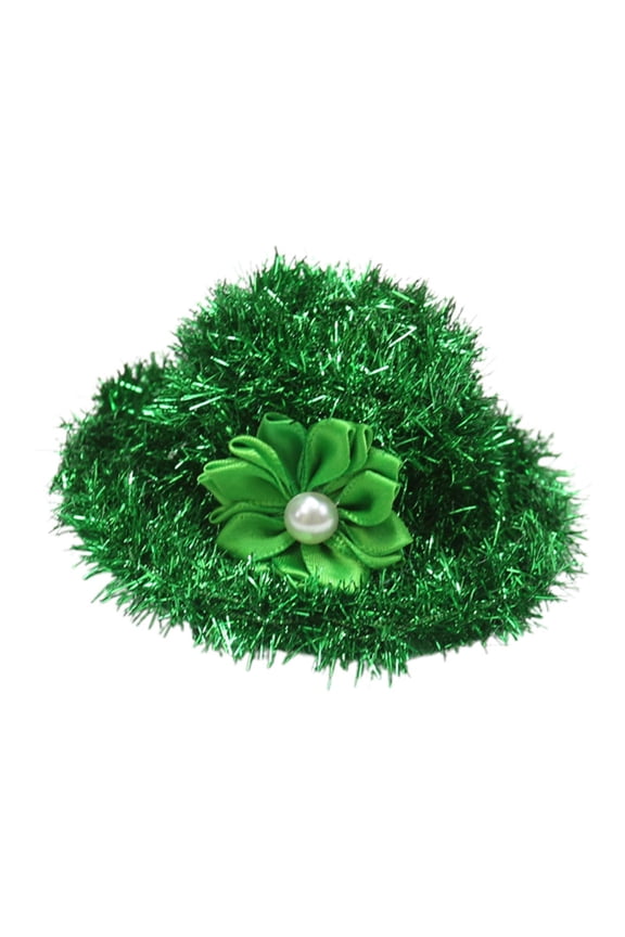 's Day Hair Clip Hairpins Cosplay Sequin Hat Hair Clip Holiday Mini Hat Hairpins Flower
